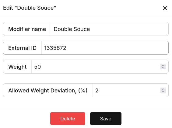 Modifier creation