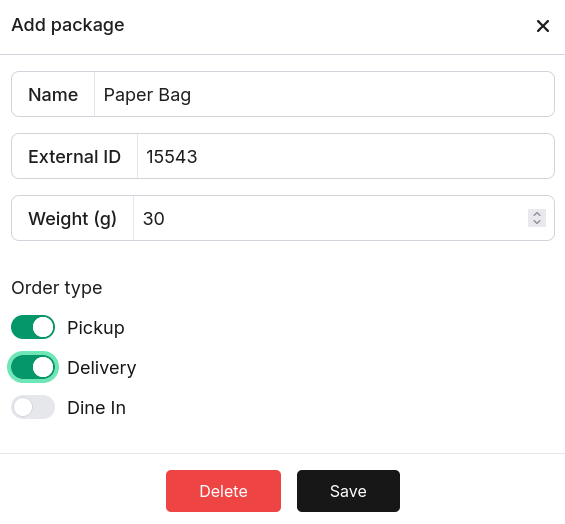 Package creation