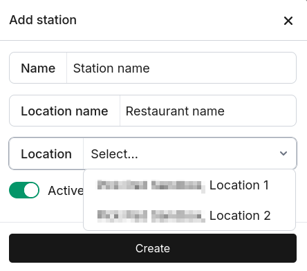 Toast station creation